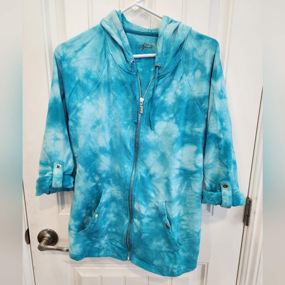 Style & Co, 3/4 sleeve sport hoodie, Large
